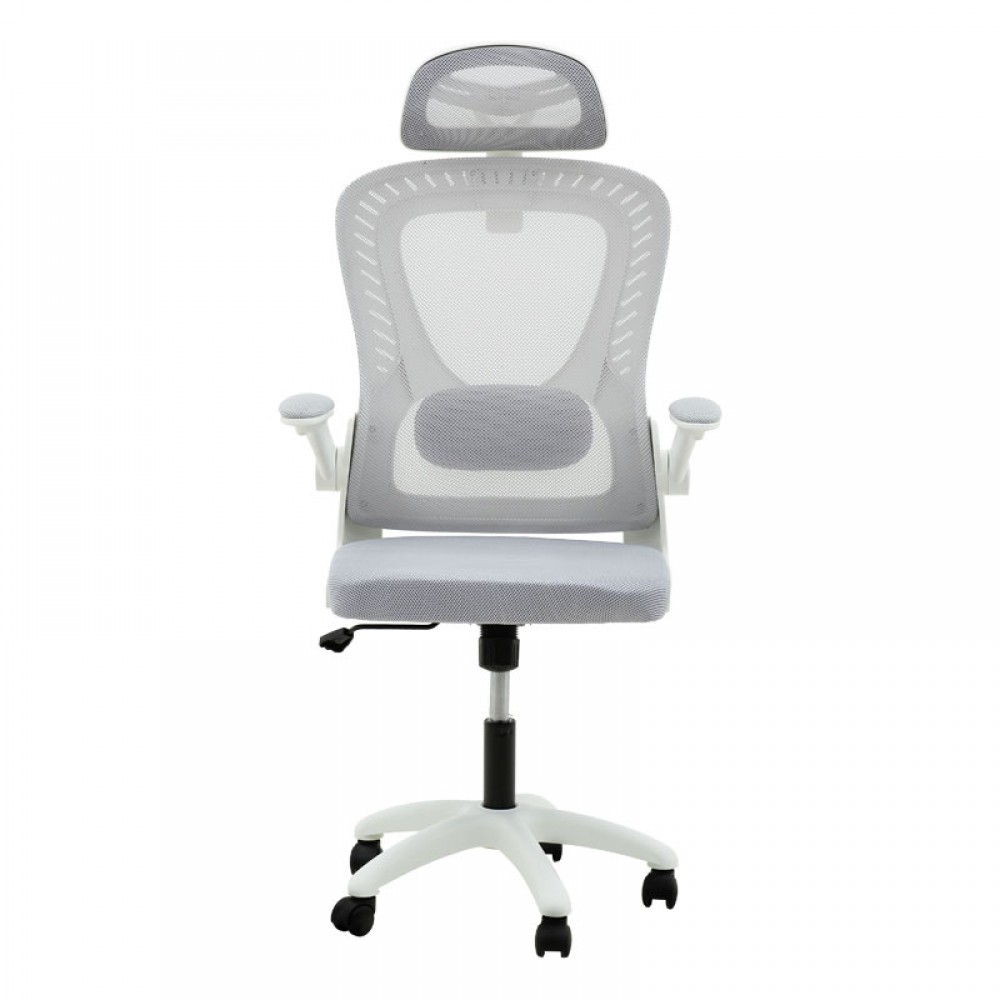 Καρέκλα γραφείου εργασίας Anna mesh γκρι 62x61x110/120