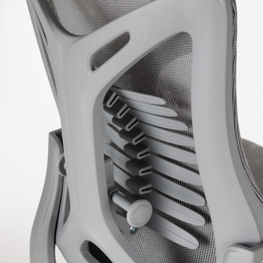 Καρέκλα γραφείου διευθυντή WING mesh ανοιχτό γκρι 65x61x117/125