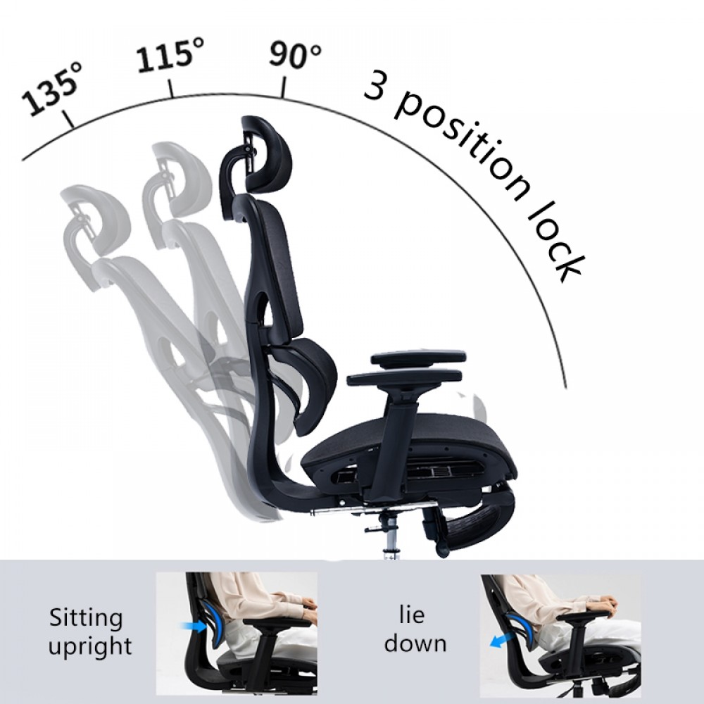 Καρέκλα γραφείου διευθυντή LINUX mesh μαύρο 61x63x117/125