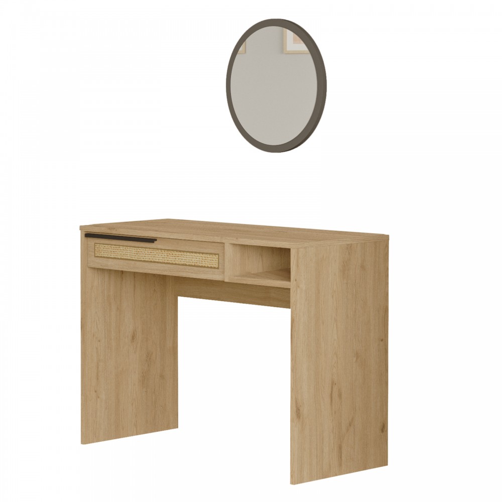 Κονσόλα "VIANA" με καθρέπτη σε χρώμα sepet 100x44.5x75