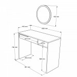 Κονσόλα "VIANA" με καθρέπτη σε χρώμα sepet 100x44.5x75
