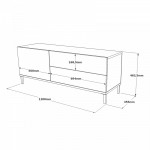 Έπιπλο τηλεόρασης "VIANA" σε χρώμα felt 120x35.5x46.3