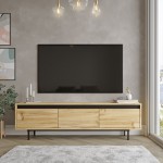Έπιπλο τηλεόρασης "VIANA" σε χρώμα felt 160x35.5x45.1