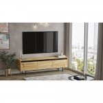 Έπιπλο τηλεόρασης "VIANA" σε χρώμα felt 160x35.5x45.1