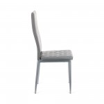 Καρέκλα Viva μέταλλο-PU γκρι-γκρι πόδι 42x48x98