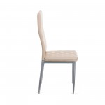 Καρέκλα Viva μέταλλο-PU cappucino-γκρι πόδι 42x48x98