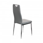 Καρέκλα Tonia PU γκρι-πόδι χρωμίου 52x43x96