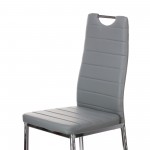 Καρέκλα Tonia PU γκρι-πόδι χρωμίου 52x43x96