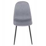 Καρέκλα Gab γκρι ύφασμα με πόδι μαύρο μέταλλο 42x41x93