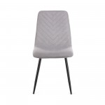 Καρέκλα Rena ύφασμα γκρι-πόδι μαύρο μεταλλικό 48x55x90