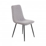 Καρέκλα Rena ύφασμα γκρι-πόδι μαύρο μεταλλικό 48x55x90