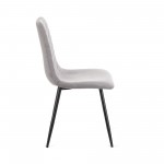 Καρέκλα Rena ύφασμα γκρι-πόδι μαύρο μεταλλικό 48x55x90