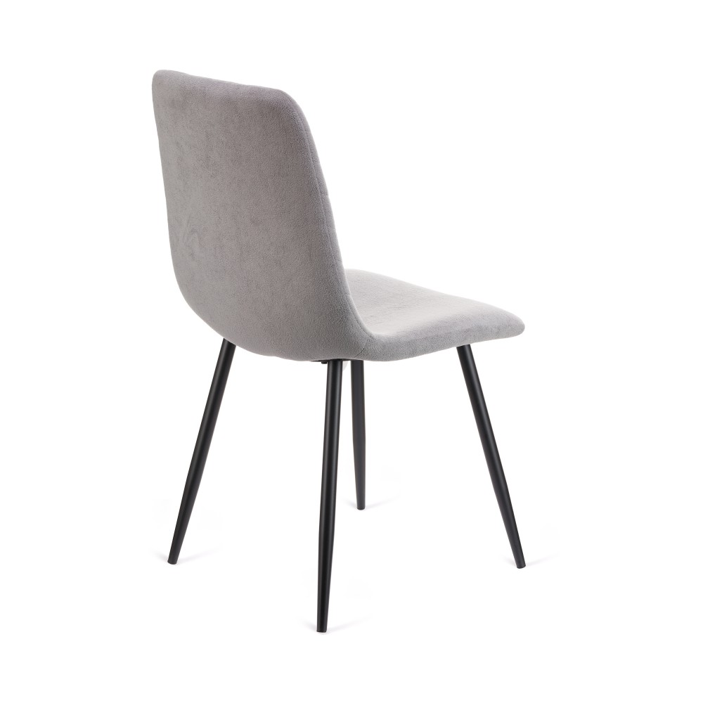 Καρέκλα Rena ύφασμα γκρι-πόδι μαύρο μεταλλικό 48x55x90