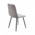 Καρέκλα Rena ύφασμα γκρι-πόδι μαύρο μεταλλικό 48x55x90