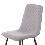 Καρέκλα Rena ύφασμα γκρι-πόδι μαύρο μεταλλικό 48x55x90