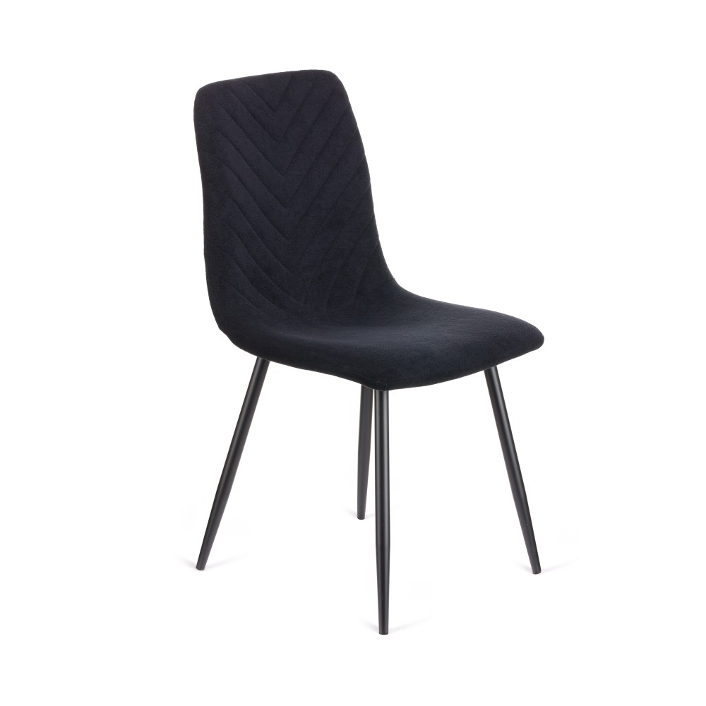 Καρέκλα Rena ύφασμα μαύρο-πόδι μαύρο μεταλλικό 48x55x90