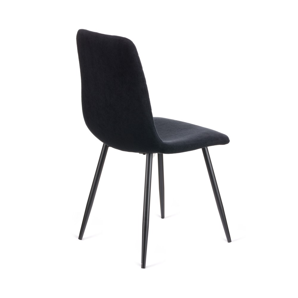 Καρέκλα Rena ύφασμα μαύρο-πόδι μαύρο μεταλλικό 48x55x90