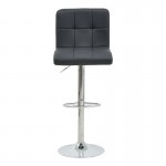 Σκαμπό μπαρ Rem πτυσσόμενο μαύρο pu-βάση χρωμίου 44x44x112