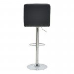 Σκαμπό μπαρ Rem πτυσσόμενο μαύρο pu-βάση χρωμίου 44x44x112