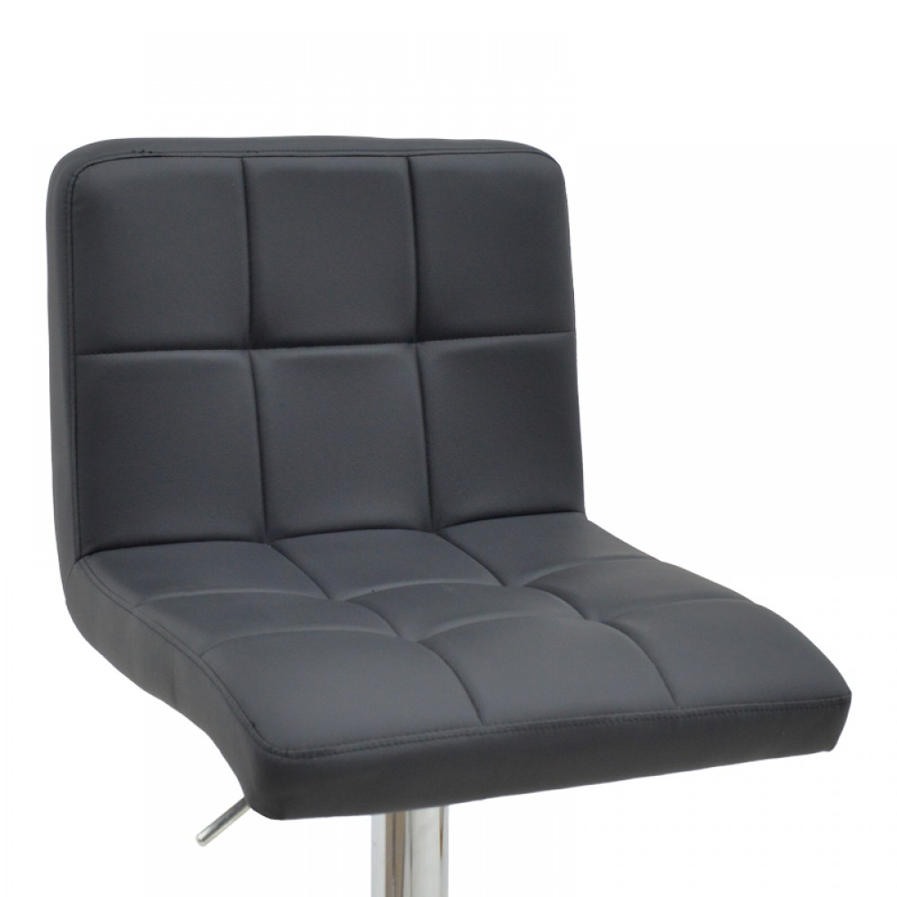 Σκαμπό μπαρ Rem πτυσσόμενο μαύρο pu-βάση χρωμίου 44x44x112