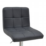 Σκαμπό μπαρ Rem πτυσσόμενο μαύρο pu-βάση χρωμίου 44x44x112