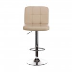 Σκαμπό μπαρ Rem πτυσσόμενο cappucino pu-βάση χρωμίου 44x44x112