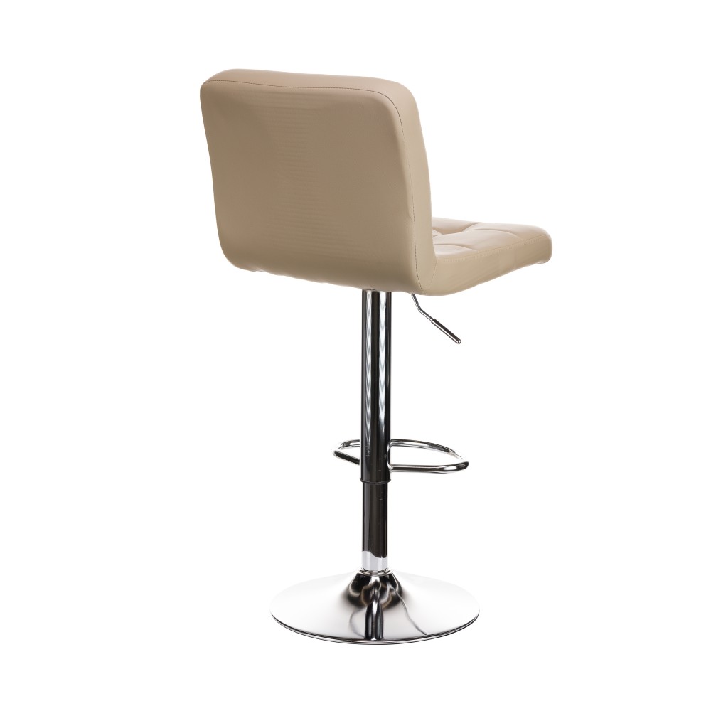 Σκαμπό μπαρ Rem πτυσσόμενο cappucino pu-βάση χρωμίου 44x44x112