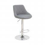 Σκαμπό μπαρ Runo πτυσσόμενο γκρι pu-βάση χρωμίου 47x49x112