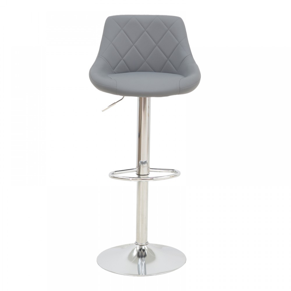 Σκαμπό μπαρ Runo πτυσσόμενο γκρι pu-βάση χρωμίου 47x49x112