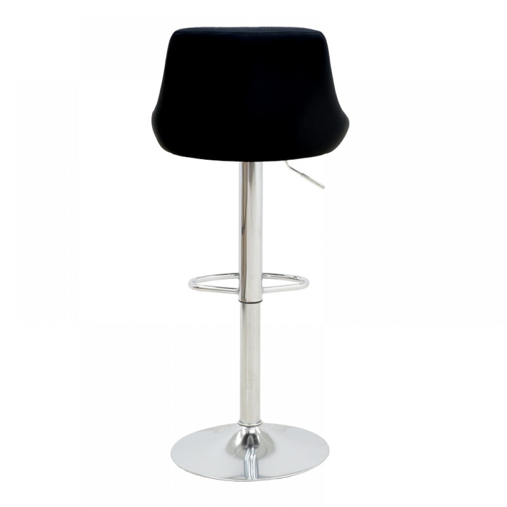 Σκαμπό μπαρ Runo πτυσσόμενο μαύρο pu-βάση χρωμίου 47x49x112