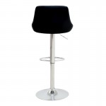 Σκαμπό μπαρ Runo πτυσσόμενο μαύρο pu-βάση χρωμίου 47x49x112