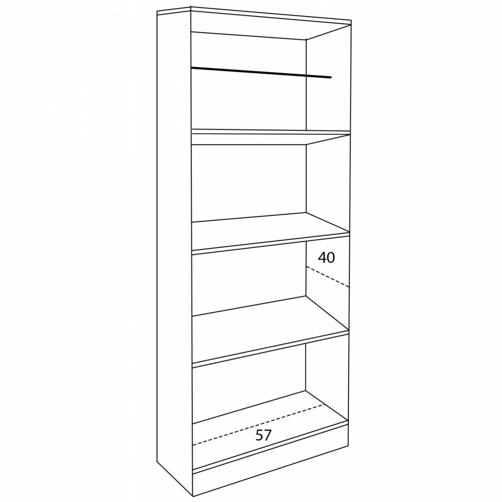 Ντουλάπα ρούχων δίφυλλη REAL χρώμα sonoma 60x42x180