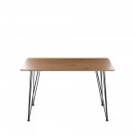 Τραπέζι Lino σε χρώμα sonoma-μαύρο μέταλλο 120x70x75