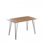 Τραπέζι Lino σε χρώμα sonoma-μαύρο μέταλλο 120x70x75