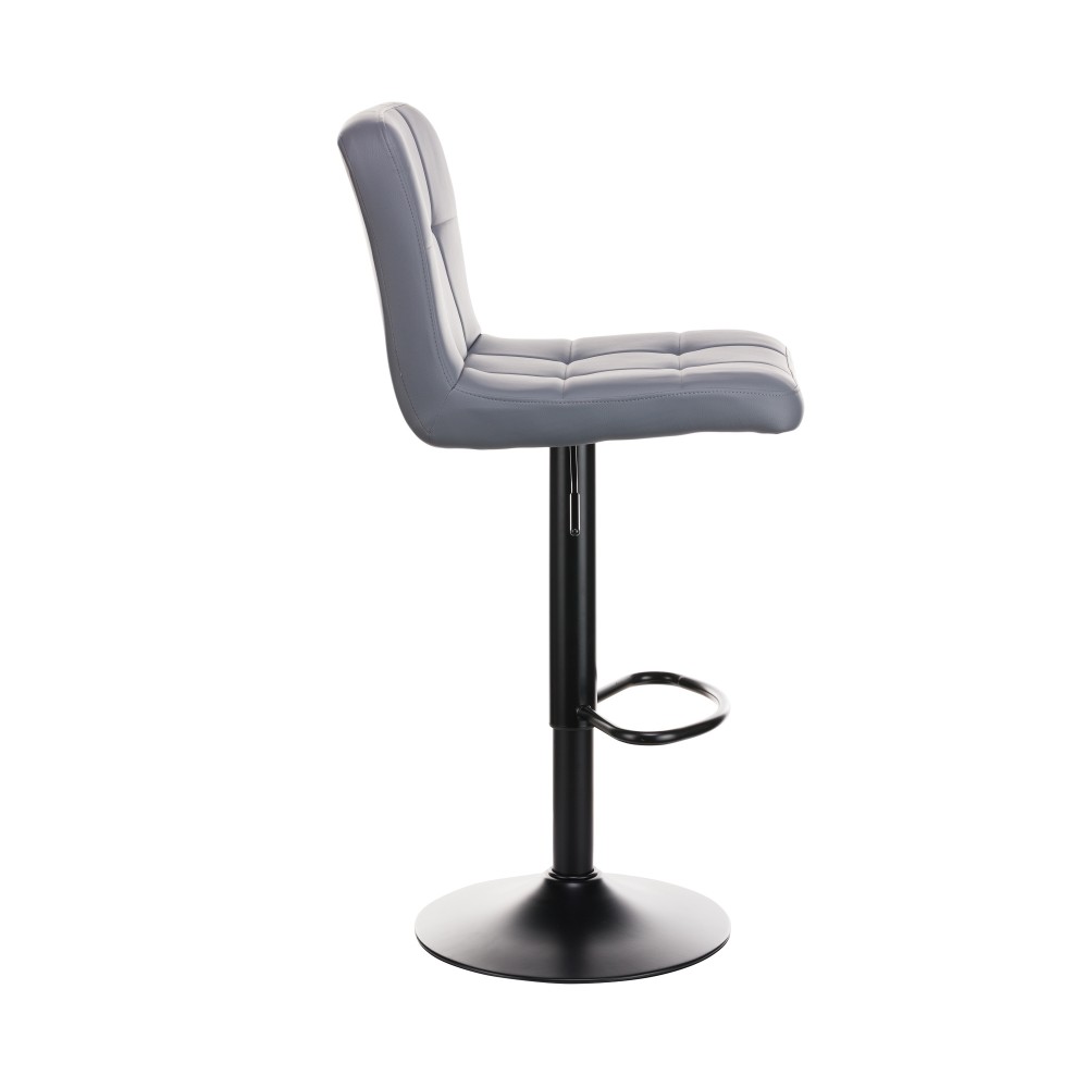 Σκαμπό μπαρ Rem πτυσσόμενο γκρι pu-βάση μαύρο μέταλλο 44x44x112