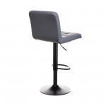 Σκαμπό μπαρ Rem πτυσσόμενο γκρι pu-βάση μαύρο μέταλλο 44x44x112