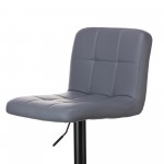 Σκαμπό μπαρ Rem πτυσσόμενο γκρι pu-βάση μαύρο μέταλλο 44x44x112