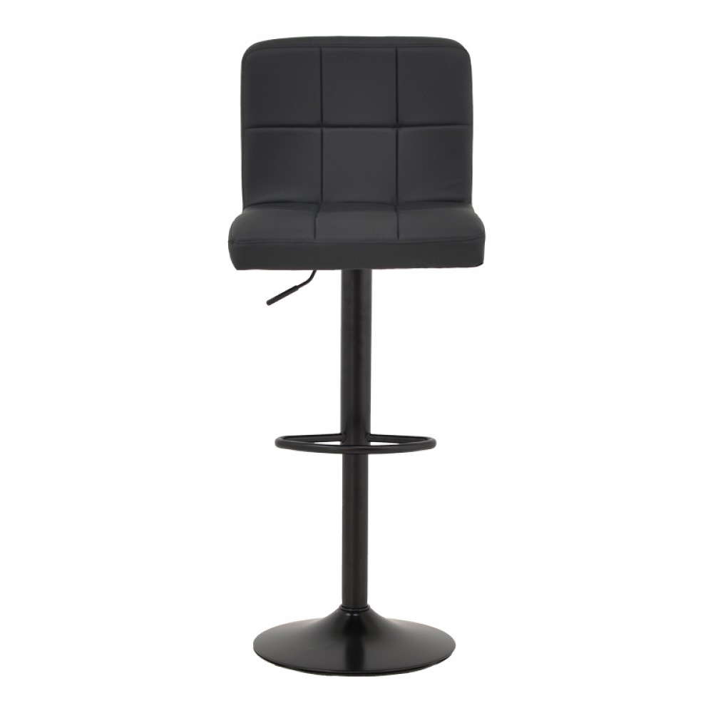 Σκαμπό μπαρ Rem πτυσσόμενο μαύρο pu-βάση μαύρο μέταλλο 44x44x112