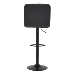 Σκαμπό μπαρ Rem πτυσσόμενο μαύρο pu-βάση μαύρο μέταλλο 44x44x112