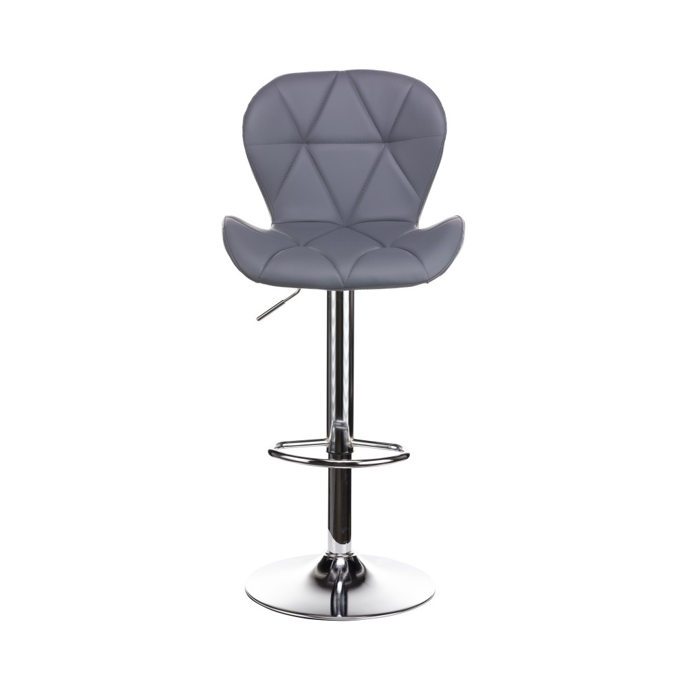 Σκαμπό μπαρ Lup pu σε γκρι χρώμα σκελετός χρωμίου 46x47x90/111