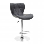 Σκαμπό μπαρ Lup pu σε μαύρο χρώμα σκελετός χρωμίου 46x47x90/111