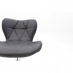 Σκαμπό μπαρ Lup pu σε μαύρο χρώμα σκελετός χρωμίου 46x47x90/111