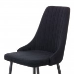 Καρέκλα Chris μαυρο ύφασμα-πόδι μαύρο μέταλλο 49x55x85
