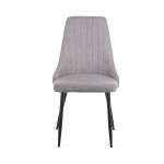 Καρέκλα Chris γκρι ύφασμα-πόδι μαύρο μέταλλο 49x55x85