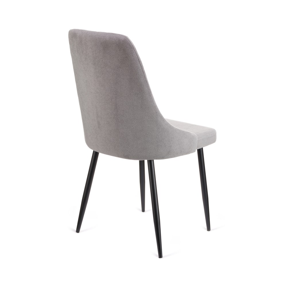 Καρέκλα Chris γκρι ύφασμα-πόδι μαύρο μέταλλο 49x55x85