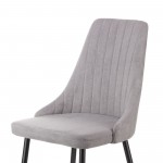 Καρέκλα Chris γκρι ύφασμα-πόδι μαύρο μέταλλο 49x55x85