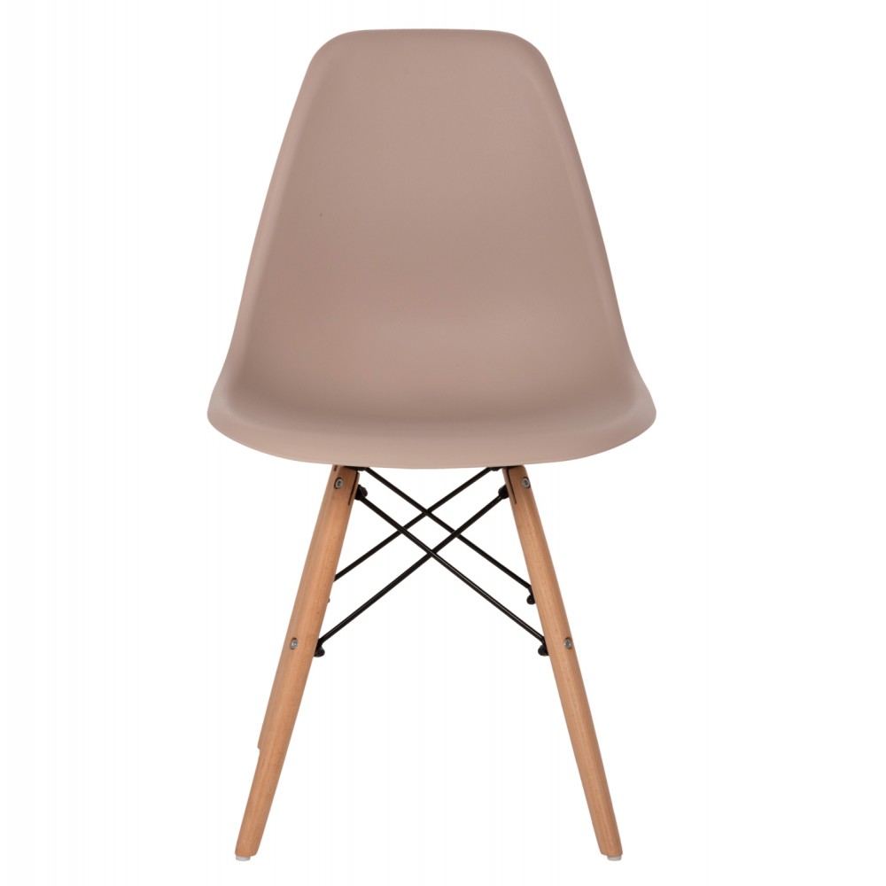 Καρέκλα Alta PP καπουτσίνο-φυσικό πόδι 46x50x82