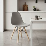 Καρέκλα Alta PP γκρι-φυσικό πόδι 46x50x82