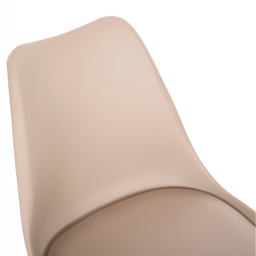 Καρέκλα Gast pp-pu σε cappuccino απόχρωση με ξύλινο πόδι σε φυσική απόχρωση 47x56,6x83