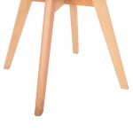 Καρέκλα Gast pp-pu σε cappuccino απόχρωση με ξύλινο πόδι σε φυσική απόχρωση 47x56,6x83